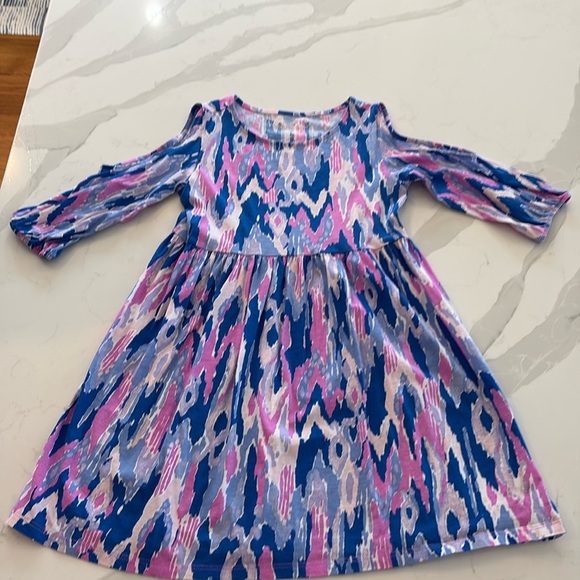Lilly Pulitzer Other - Lilly Pulitzer dress size large 8-10 girls cold shoulder fee 3/4 sleeve dress
